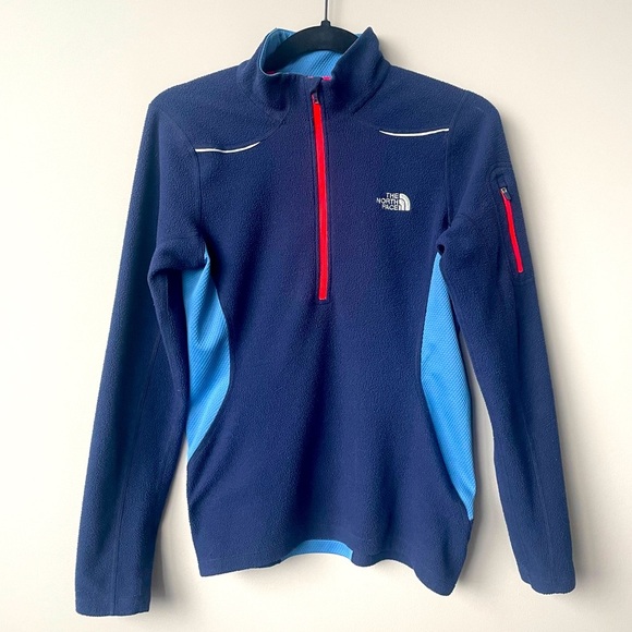 North Face Pullover Womens Small Fleece Quarter Zip Lightweight Outdoor Hiking - Picture 1 of 5